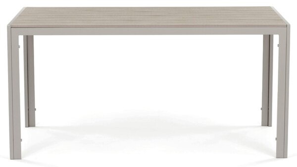 Zahradní stůl METRAXO — 150x90 cm, kov, polywood, béžová