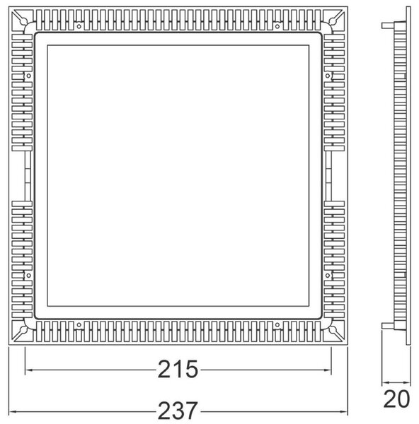 Deko-Light stropní vestavné svítidlo LED Panel Square 20 23-24V DC 17,00 W 4000 K 1740 lm 237 mm stříbrná 565163
