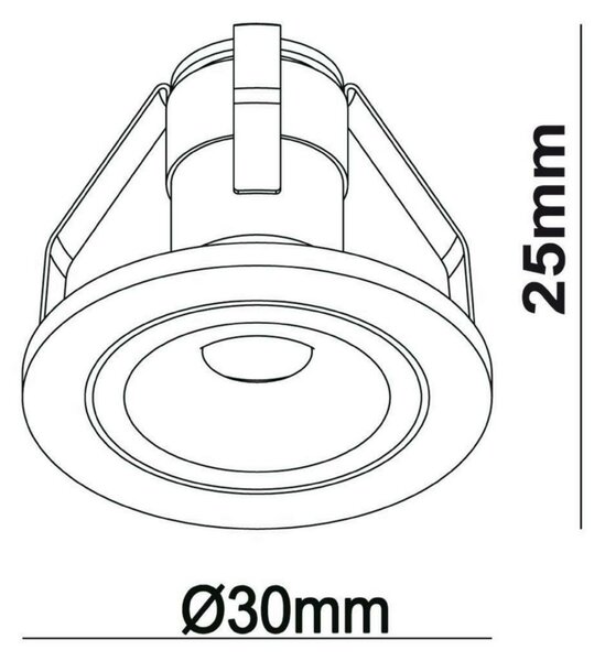 Deko-Light stropní vestavné svítidlo Punto Lumi 3,1-3,9V DC 1,00 W 3000 K 40 lm bílá 565172