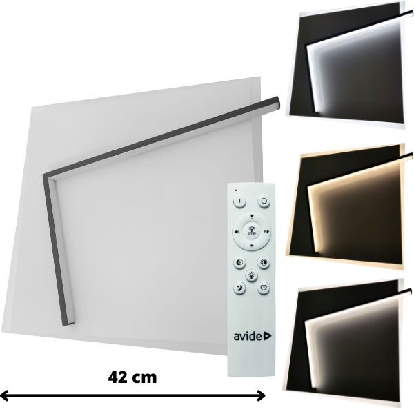 Designové led stropní svítidlo Avide Malakai 42cm 44W 3760lm CCT dálkové ovládání 3 roky