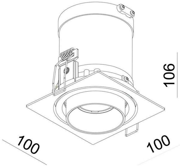Deko-Light stropní vestavné svítidlo Rigel Mini Square Single 21-22V DC 11,00 W 3000 K 700 lm 100 mm bílá 565312