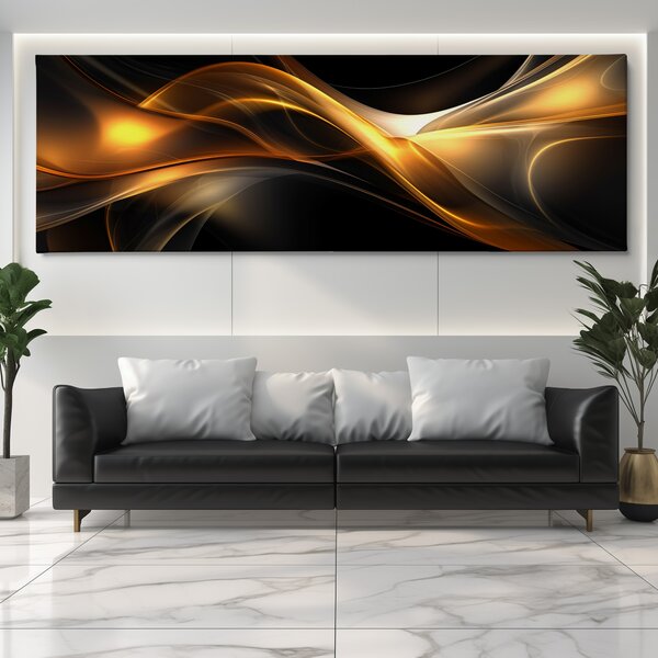 Obraz na plátně - Sonáta solárního záblesku FeelHappy.cz Velikost obrazu (šířka x výška): 120 x 40 cm