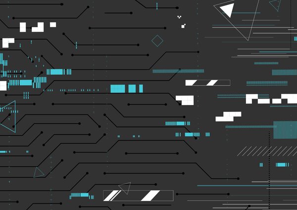 Fototapeta Černé pozadí s mnoha čarami a tečkami, Abstraktní fototapety, Populární fototapety, t00086 - Tapeko.co.cz