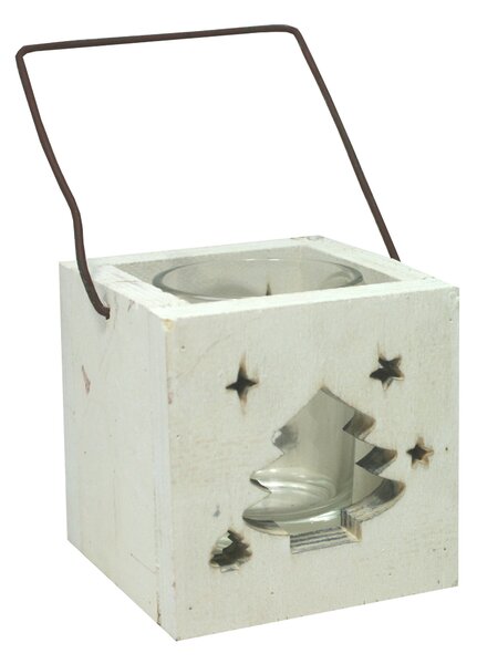 Svícen dřevěný se stromkem 7,5cm 9305129