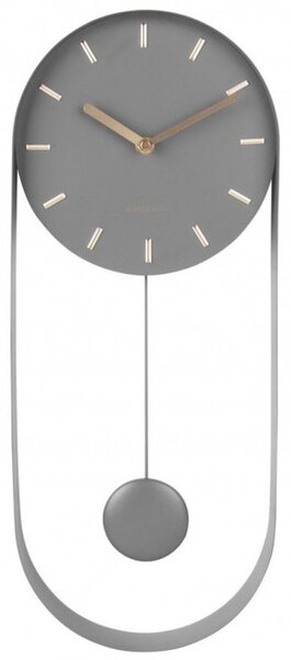 Designové kyvadlové nástěnné hodiny Karlsson KA5822GY 50cm