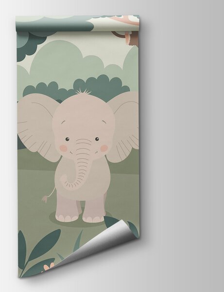 Fototapeta Karikatura zvířat v lese, Fototapety se zvířaty, Populární fototapety, t00117 - Tapeko.co.cz