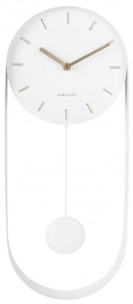 Designové kyvadlové nástěnné hodiny Karlsson KA5822WH 50cm
