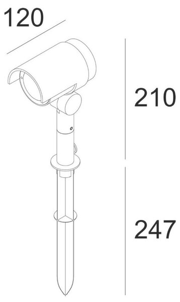 Deko-Light zemní svítidlo Keid II 220-240V AC/50-60Hz 10,30 W 3000 K 800 lm 120 mm tmavě šedá 732094