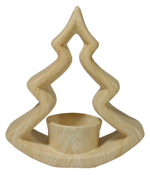 Svícen keramický stromek motiv dřevo14,5cm 9305110