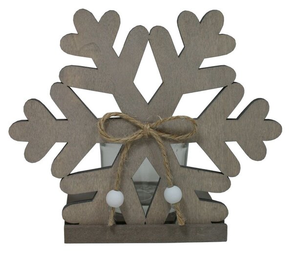 Svícen vločka 12*14*7cm 9305220