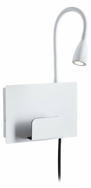 PAULMANN LED nástěnné svítidlo Halina USB C 2700K 230V 2,4W bílá mat