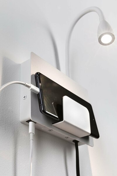 PAULMANN LED nástěnné svítidlo Halina USB C 2700K 230V 2,4W bílá mat