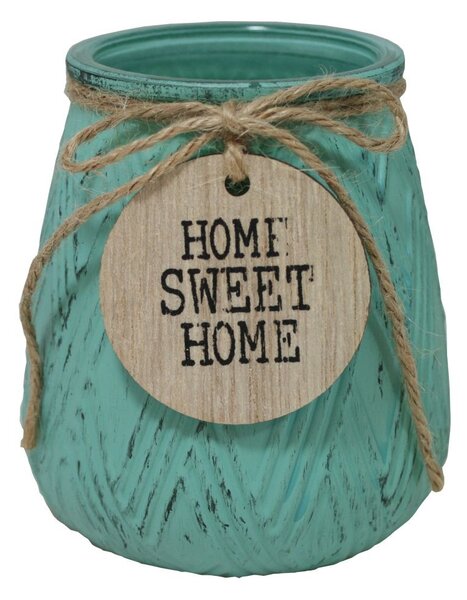 Svícen skleněný s nápisem Home Sweet Home 9 x 10,5 cm 9306047