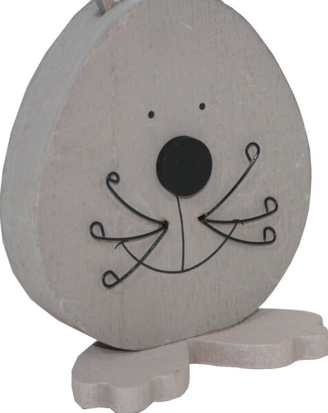 Dekorace zajíc s plyšovými oušky 26cm 4000031
