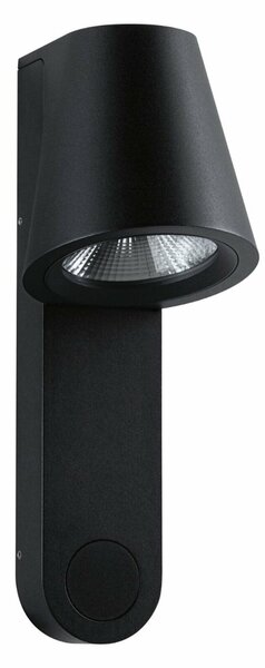 PAULMANN LED venkovní nástěnné svítidlo Caissa pohybové čidlo HF senzor IP44 105x127mm 3000K 9W 230V 65° antracit hliník