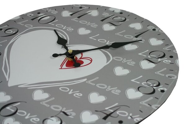 Nástěnné hodiny Srdce Love Ø 34 cm 2000084
