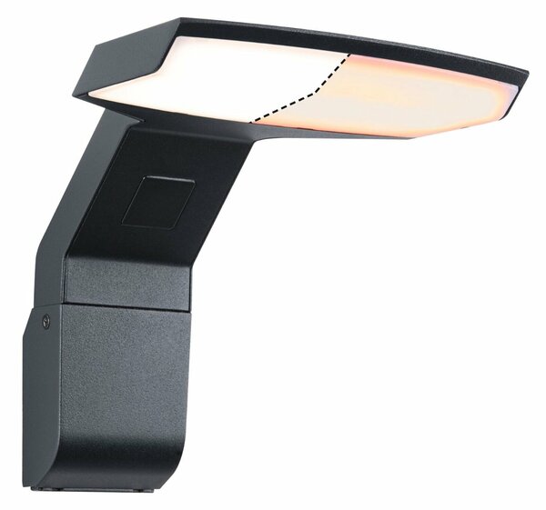 PAULMANN LED venkovní nástěnné svítidlo Zenera neláká hmyz a IP44 150x194mm 2200 - 3000K 10W 230V antracit kov