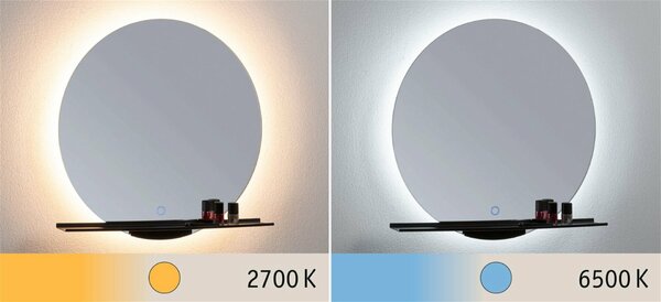 PAULMANN LED zrcadlo s osvětlením Miro IP44 měnitelná bílá 230V 11W zrcadlo/černá mat kulaté