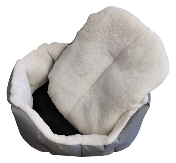 Pelech pro domácí mazlíčky - šedokrémový - 45 x 30 cm