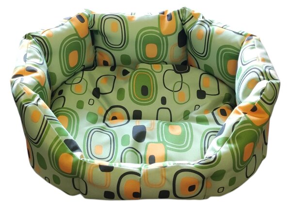 Pelech pro domácí mazlíčky - zelený se vzorem, nepromokavý - 45 x 30 cm