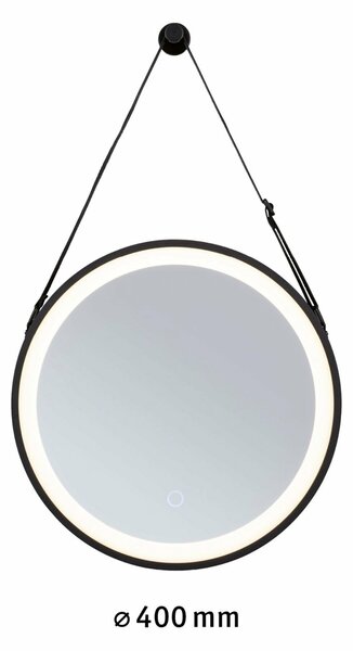 PAULMANN LED zrcadlo s osvětlením Miro IP44 měnitelná bílá 230V 7,5W zrcadlo/černá mat