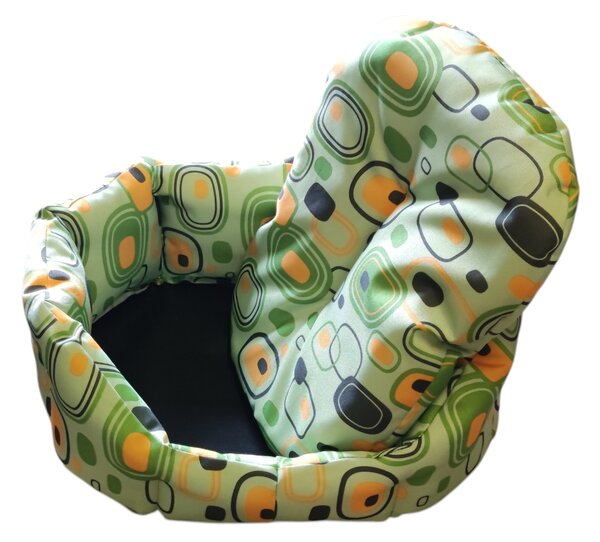 Pelech pro domácí mazlíčky - zelený se vzorem, nepromokavý - 45 x 30 cm