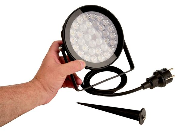 Deko-Light bodové svítidlo se zápichem, RF-smart, 230V, 25W, RGB+CCT, 2700-6500K, IP65 černá 843521
