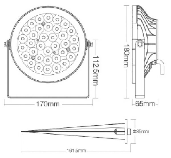 Deko-Light bodové svítidlo se zápichem, RF-smart, 230V, 25W, RGB+CCT, 2700-6500K, IP65 černá 843521