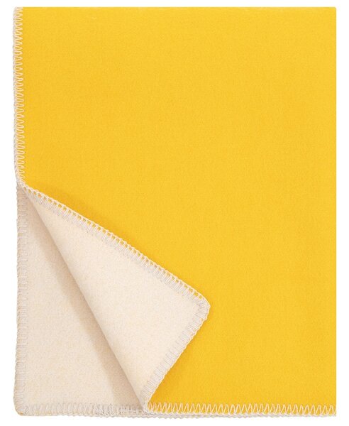 Vlněná deka Tupla 130x180, žluto-světle béžová