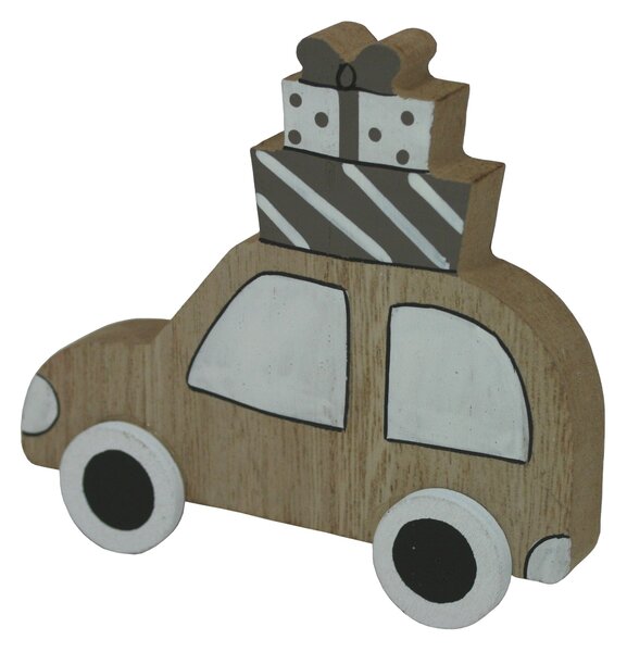 Dekorace auto natur s dárky 12cm 2009249