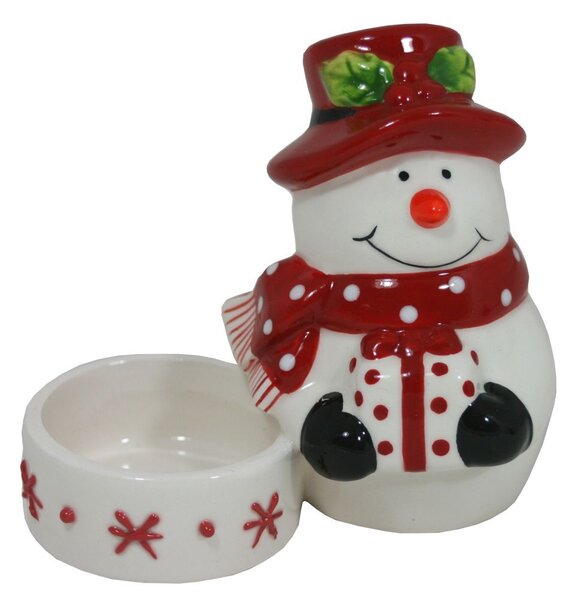 Svícen keramický sněhulák 8,5cm 9305030