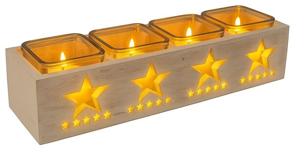 Adventní svícen Hvězdy na 4 svíčky 36 cm 9305077