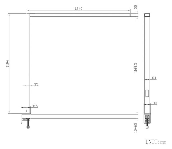 Deko-Light stolní lampa, Office Three Pro, Motion, 80 W, DIM, 2700-6500 K, 220-240V 9000 lm 1240 mm tmavě černá RAL 9005 346068