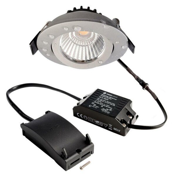 Deko-Light stropní vestavné svítidlo, Dione IP, 8,5 W, DIM, 3000 K, 220-240V 3000 K 800 lm stříbrná 565394