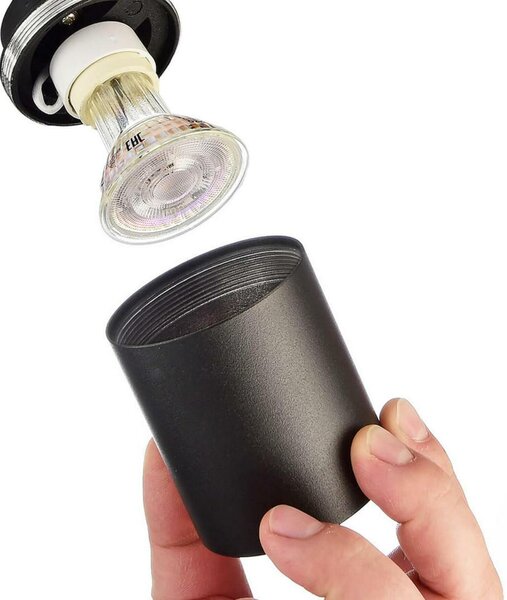 Deko-Light 1-fázový kolejnicový systém bodové svítidlo, Can, 1x max. 7,5 W, GU10, 220-240V černá 134 mm 707156