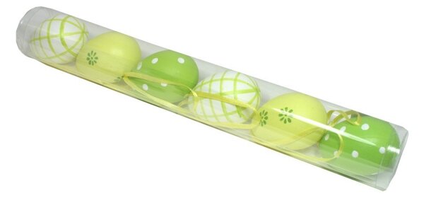 Vejce plastová světle zelený mix 6ks/4cm 4000525