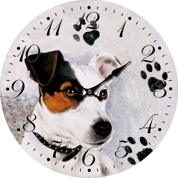 Nástěnné hodiny Jack Russell Ø 34 cm 2000040
