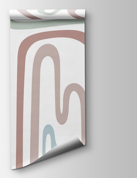 Fototapeta Barevné čáry na bílém pozadí, Abstraktní fototapety, Populární fototapety, t00196 - Tapeko.co.cz