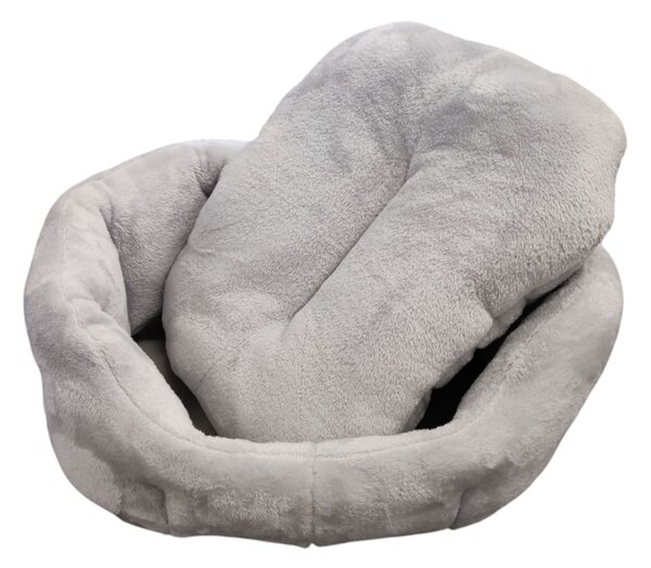 Pelech pro domácí mazlíčky - světle šedý fleece - 45 x 30 cm