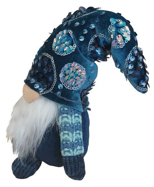Skřítek modrý s flitry 27cm 3000101