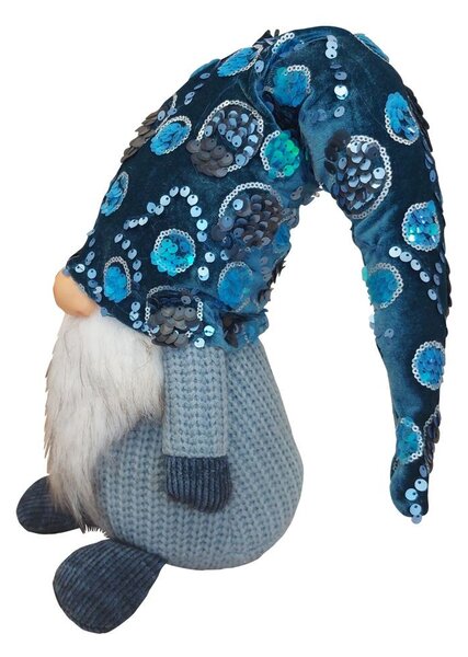 Skřítek modrý s flitry 60cm 3000102