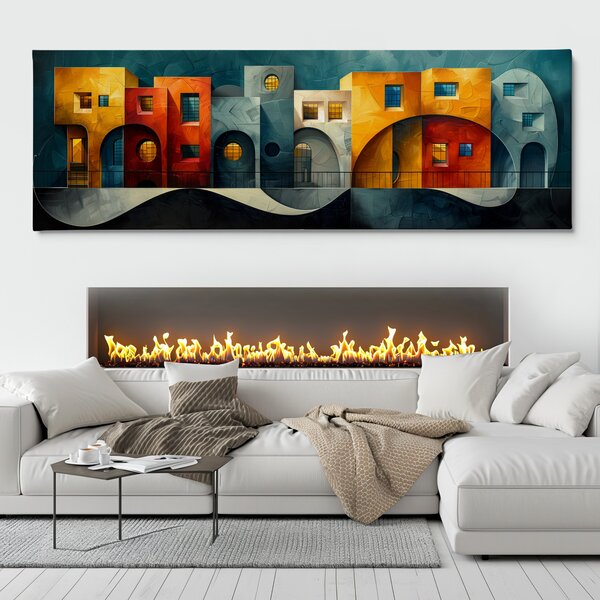 Obraz na plátně - Tarde en Oviedo FeelHappy.cz Velikost obrazu: 120 x 40 cm