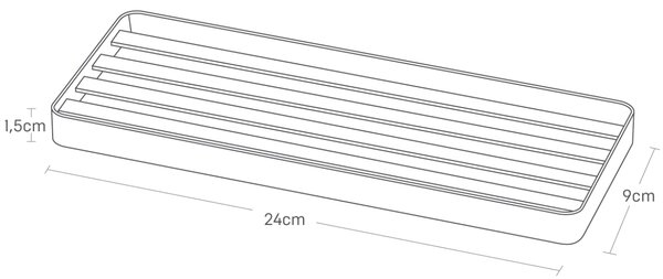 Bílá kovová miska na mýdlo Yamazaki Tower 24 cm
