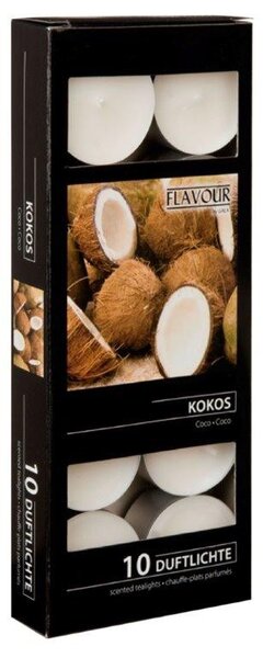 Svíčky vonné čajové 10 ks vůně kokos 9000161