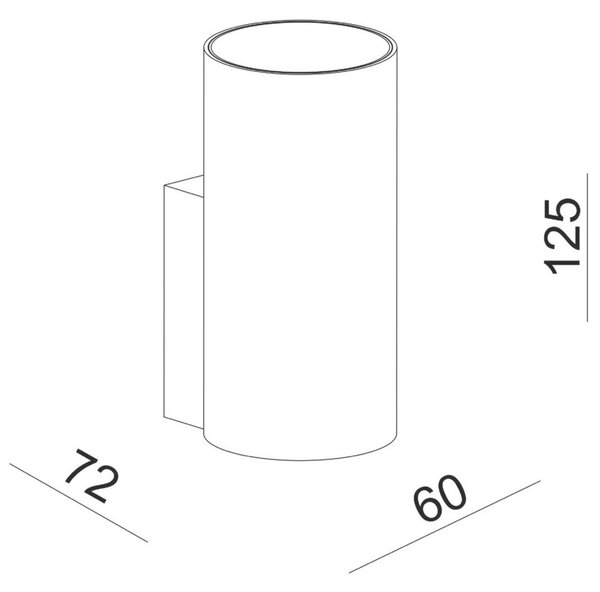 Deko-Light nástěnné přisazené svítidlo - Can IP20, 1x 7,5 W GU10, černá 341342