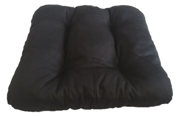 Podsedák na židli foukaný se šňůrkou - 40 x 40 - černý - sada 4 ks
