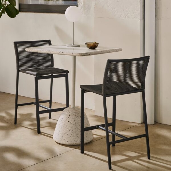 Šedá zahradní barová židle Kave Home Culip 65 cm