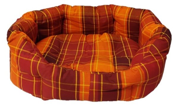Pelech pro domácí mazlíčky - oranžovočervená kostka - 45 x 30 cm