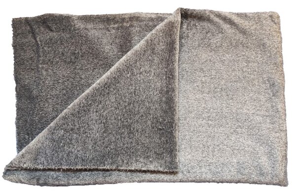 Deka flanel fleece - šedý melír - 120 x 150 cm