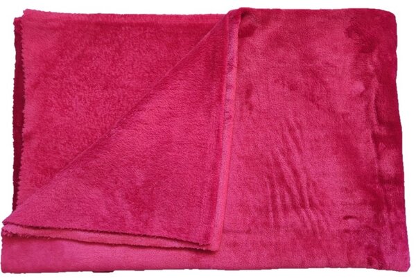 Deka flanel fleece - vínová - 120 x 150 cm